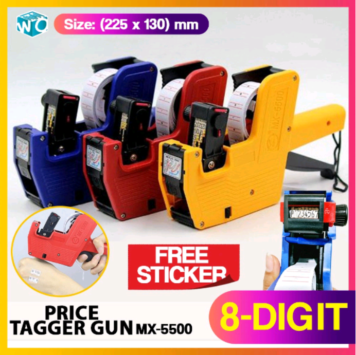 Price tag Gun 8-Digit Price Tagger Gun Price Labeler Price Gun Free Stickers Office&nbsp;Supplies