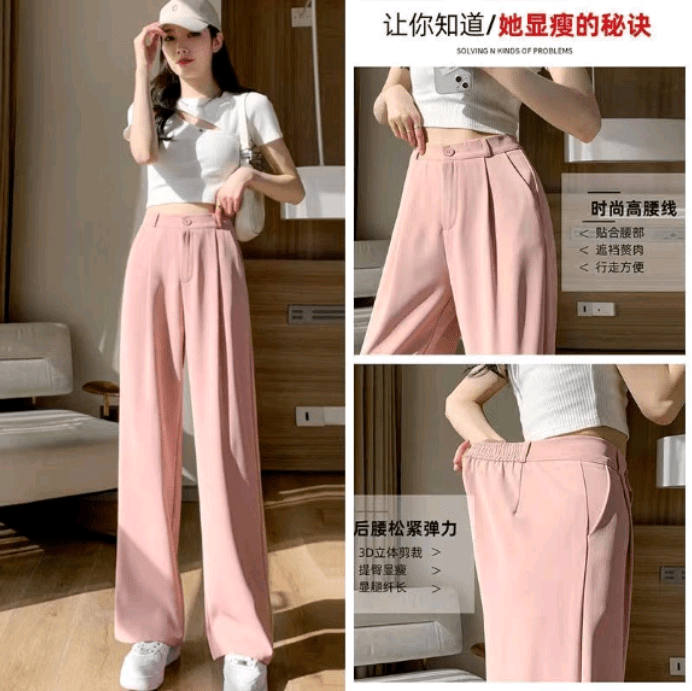 Love boutique new trendy high waist trousers pants vertical leg women&nbsp;casual