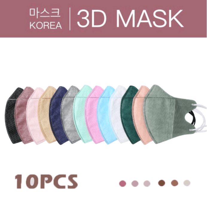 KF94 10pcs 3D Korea Face Mask Non-woven Protection Filter 3D Anti Viral Mask Korea&nbsp;Style