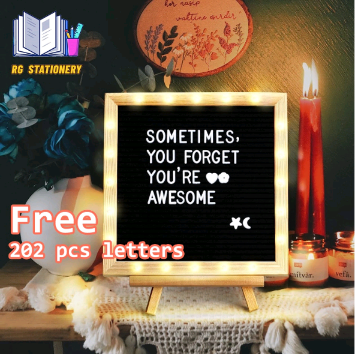 DIY Felt Letter Board Wooden Decoration Message Board Changeable Symbol Number Home Office&nbsp;Decor